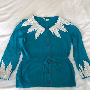 Anthropologie Wisteria cardigan sweater